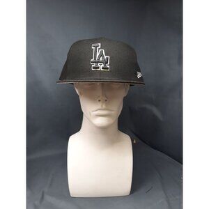 59-Fifty Men's 100% Cotton Los Angeles Dodgers Fitted Hat Black Size 8 NEW!